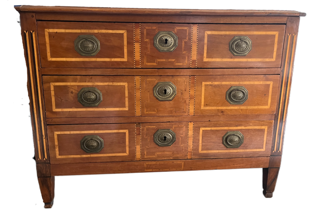 Inlaid French Commode with Original Hardware